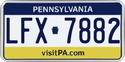 PA license plate LFX7882