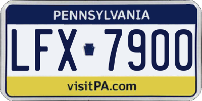 PA license plate LFX7900