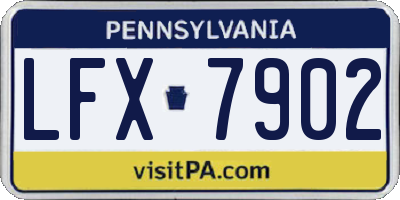 PA license plate LFX7902