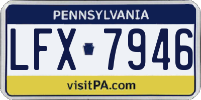 PA license plate LFX7946