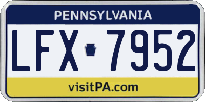 PA license plate LFX7952
