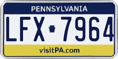 PA license plate LFX7964