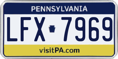 PA license plate LFX7969