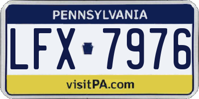 PA license plate LFX7976
