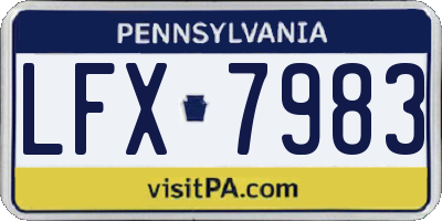 PA license plate LFX7983