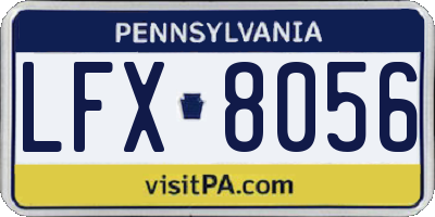 PA license plate LFX8056