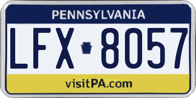 PA license plate LFX8057