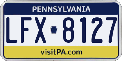 PA license plate LFX8127
