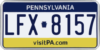 PA license plate LFX8157