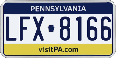 PA license plate LFX8166