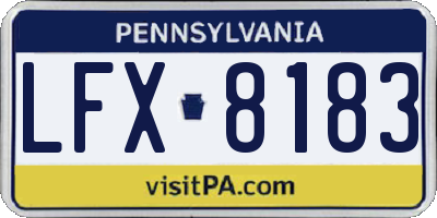 PA license plate LFX8183