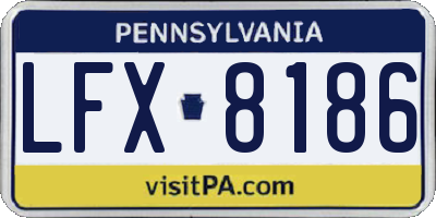 PA license plate LFX8186