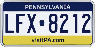 PA license plate LFX8212