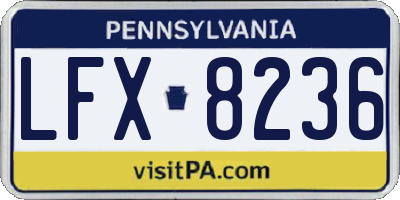 PA license plate LFX8236