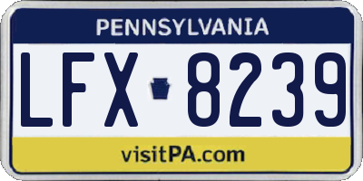 PA license plate LFX8239