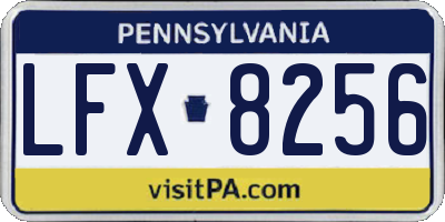 PA license plate LFX8256