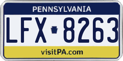 PA license plate LFX8263