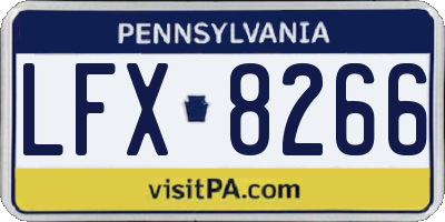 PA license plate LFX8266