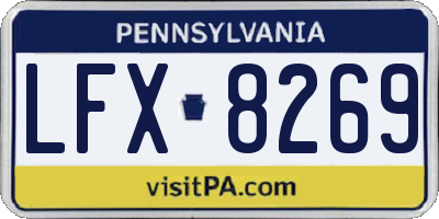 PA license plate LFX8269