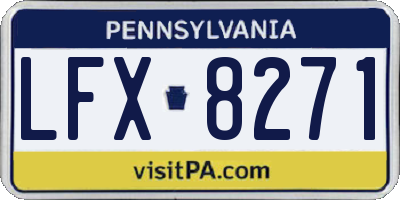 PA license plate LFX8271