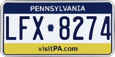 PA license plate LFX8274