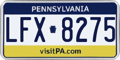 PA license plate LFX8275