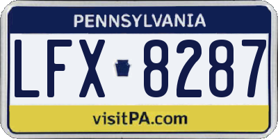 PA license plate LFX8287