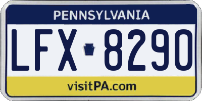 PA license plate LFX8290
