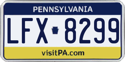 PA license plate LFX8299