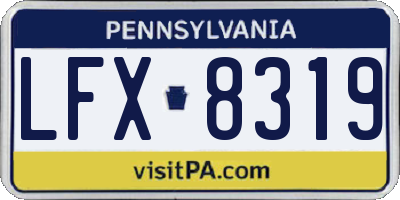 PA license plate LFX8319
