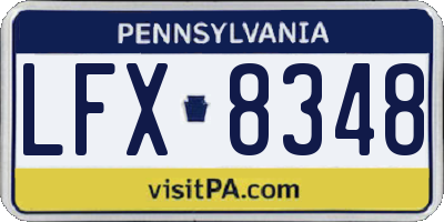 PA license plate LFX8348