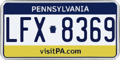 PA license plate LFX8369
