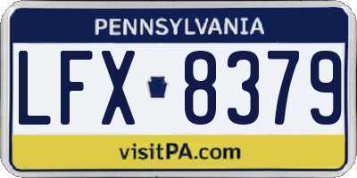 PA license plate LFX8379