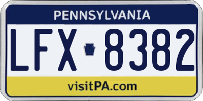 PA license plate LFX8382