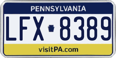 PA license plate LFX8389