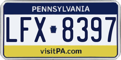 PA license plate LFX8397