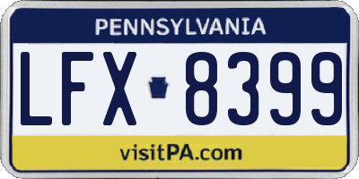 PA license plate LFX8399