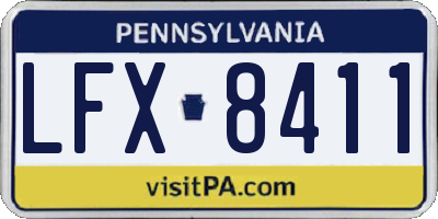 PA license plate LFX8411