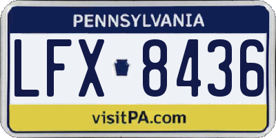 PA license plate LFX8436