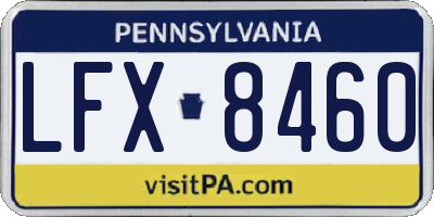 PA license plate LFX8460