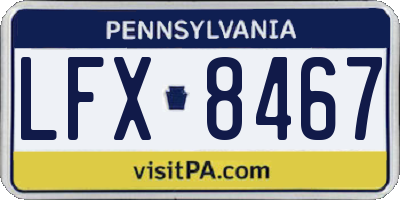 PA license plate LFX8467