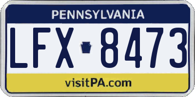 PA license plate LFX8473