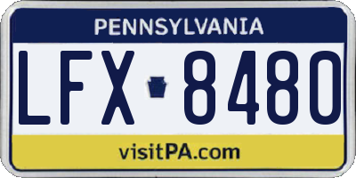 PA license plate LFX8480