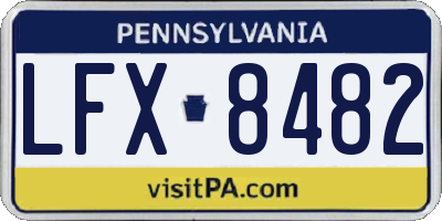 PA license plate LFX8482