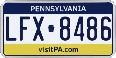 PA license plate LFX8486