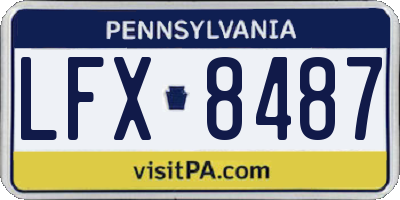 PA license plate LFX8487