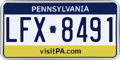 PA license plate LFX8491