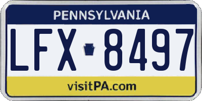 PA license plate LFX8497