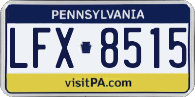 PA license plate LFX8515