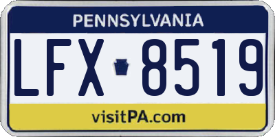 PA license plate LFX8519